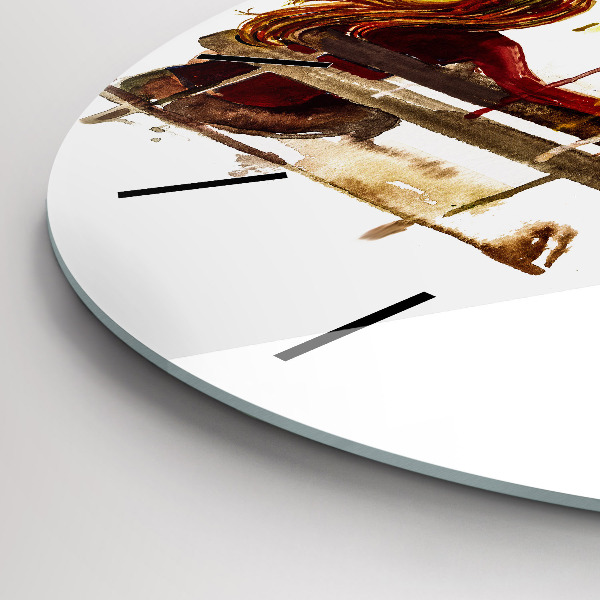 Kerek fali üvegóra Őszi táj