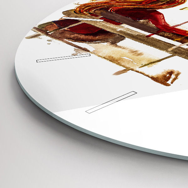 Kerek fali üvegóra Őszi táj