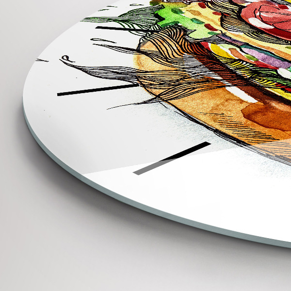 Kerek fali üvegóra XXL sajtburger