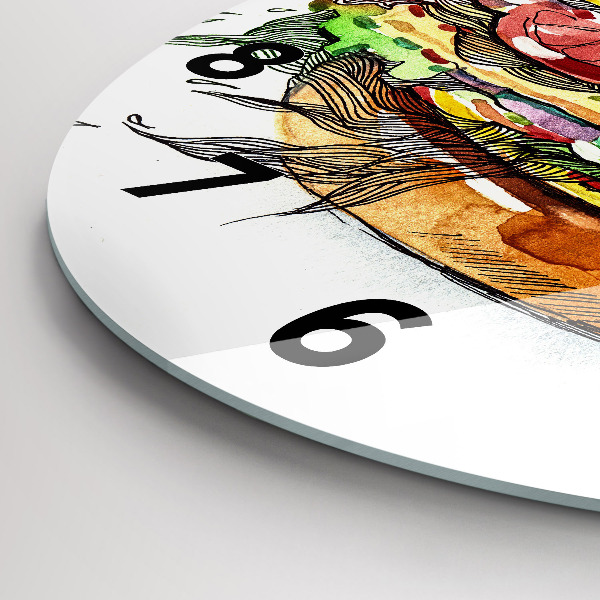 Kerek fali üvegóra XXL sajtburger