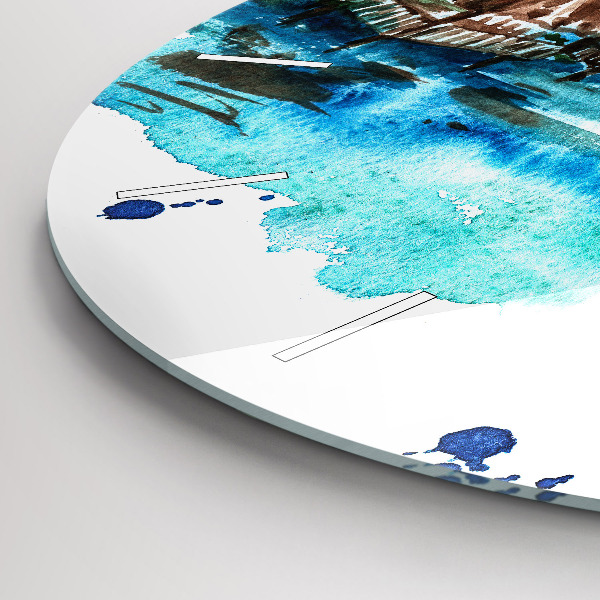 Kerek fali üvegóra Kép egy lakatlan szigetről