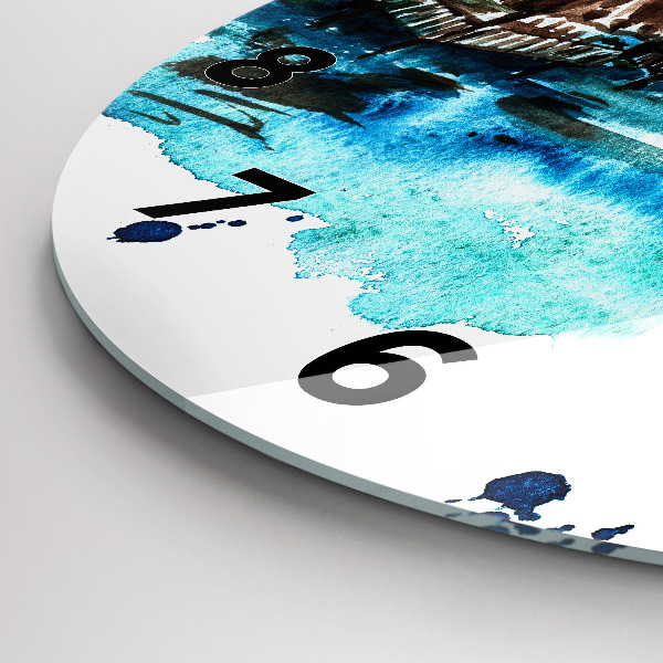 Kerek fali üvegóra Kép egy lakatlan szigetről