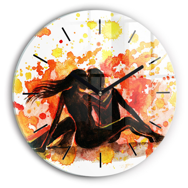 Kerek fali üvegóra Szerelem és egy szerelmes pár