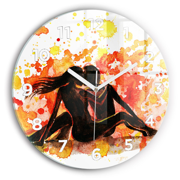 Kerek fali üvegóra Szerelem és egy szerelmes pár