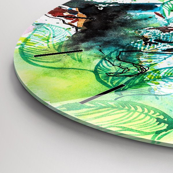 Kerek fali üvegóra Tukán a fűben