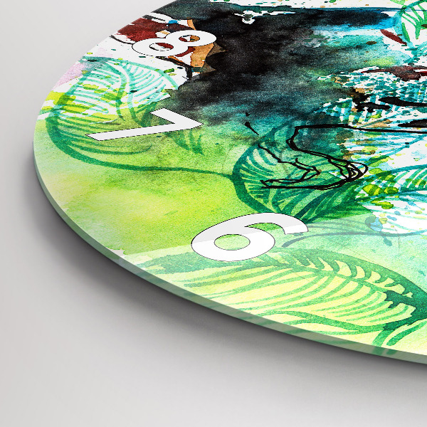 Kerek fali üvegóra Tukán a fűben