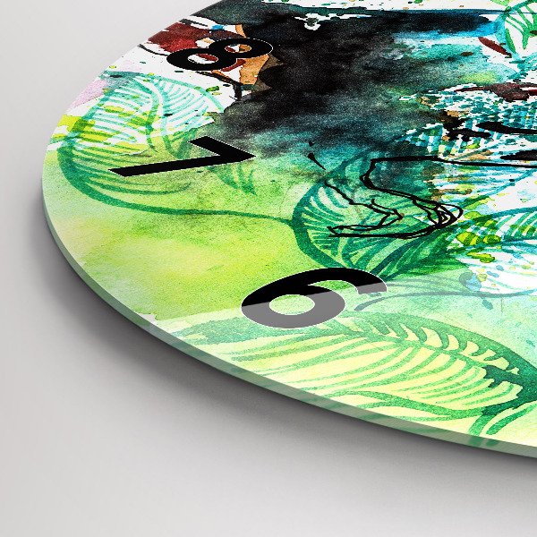 Kerek fali üvegóra Tukán a fűben