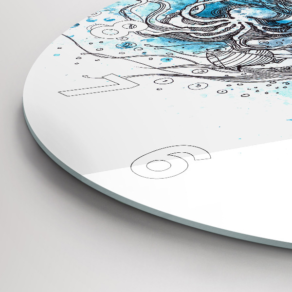 Kerek fali üvegóra Víz alatti halak élete