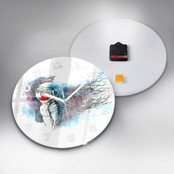 Kerek fali üvegóra Űrhajós absztrakció