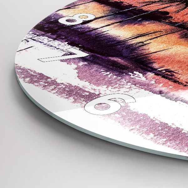 Kerek fali üvegóra Trópusi táj