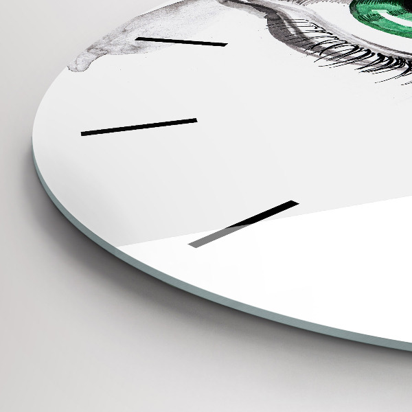 Kerek fali üvegóra Az emberi szem absztrakciója