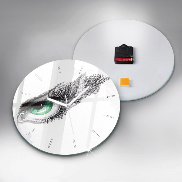 Kerek fali üvegóra Az emberi szem absztrakciója