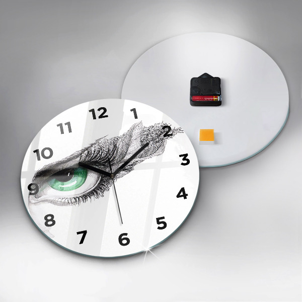 Kerek fali üvegóra Az emberi szem absztrakciója