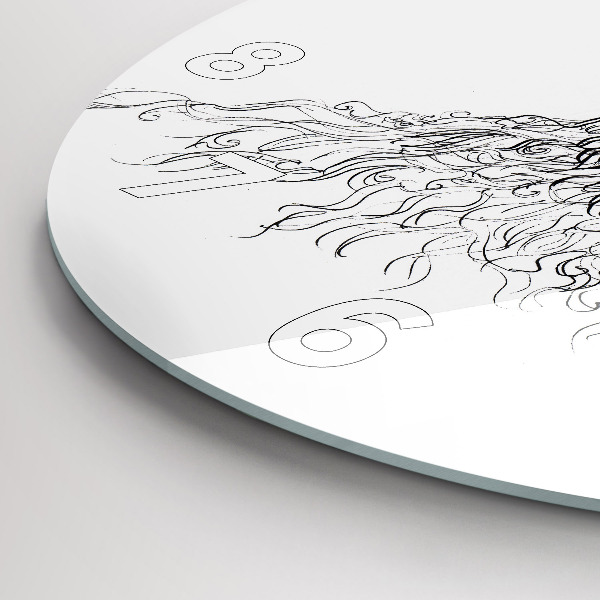 Kerek fali üvegóra Emberi szem rajza