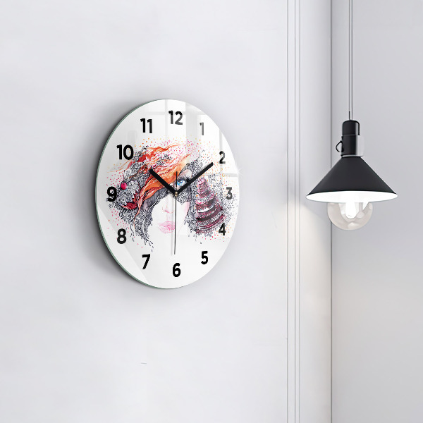 Kerek fali üvegóra Édes nő tortával