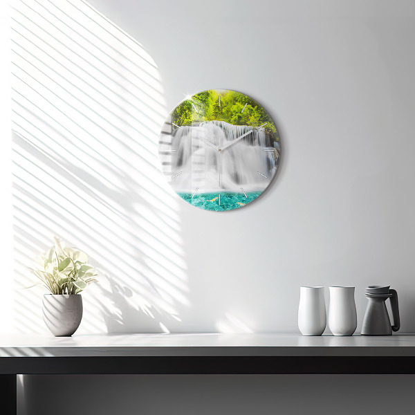 Kerek fali üvegóra Vízesés Thaiföldön