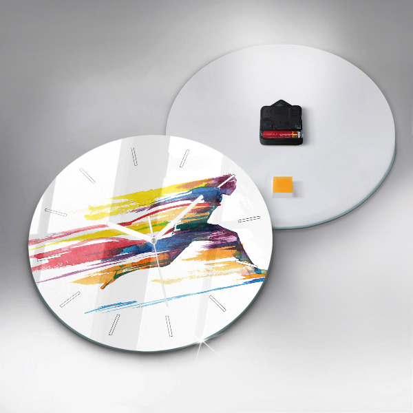 Kerek fali üvegóra Futó illusztráció