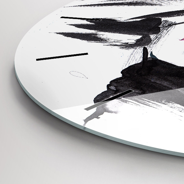 Kerek fali üvegóra Absztrakt női arc