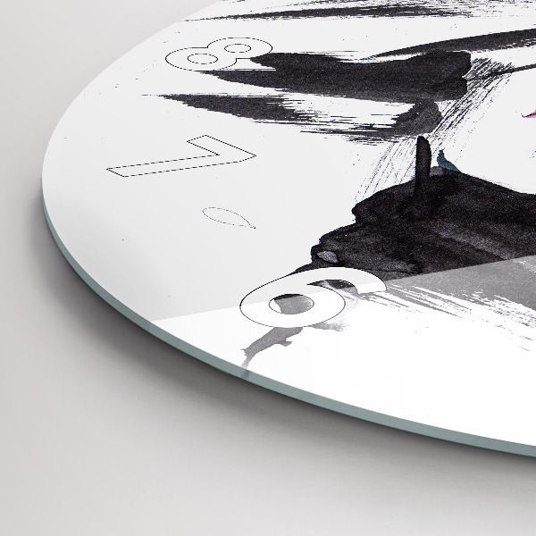 Kerek fali üvegóra Absztrakt női arc