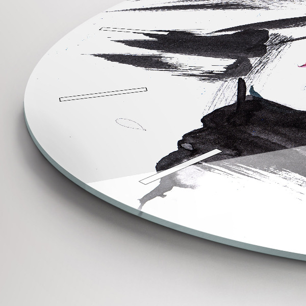 Kerek fali üvegóra Absztrakt női arc