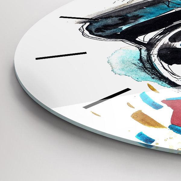 Kerek fali üvegóra Fotós nő