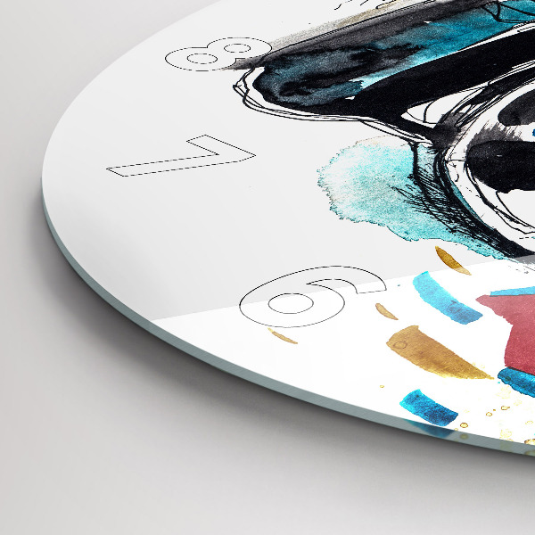 Kerek fali üvegóra Fotós nő