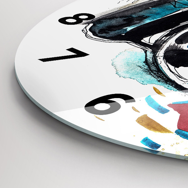 Kerek fali üvegóra Fotós nő