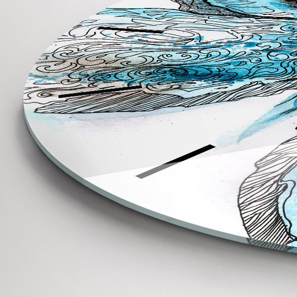 Kerek fali üvegóra Pillangó arc