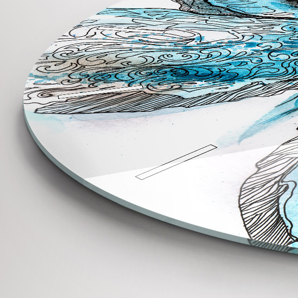 Kerek fali üvegóra Pillangó arc