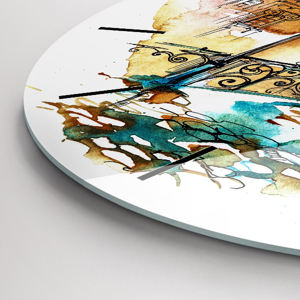 Kerek fali üvegóra Festett építészet