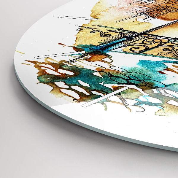 Kerek fali üvegóra Festett építészet