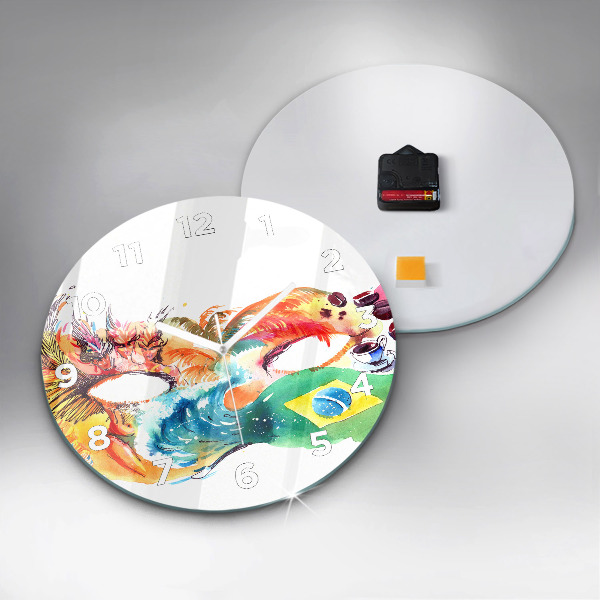 Kerek fali üvegóra Kultúra - brazil zászló