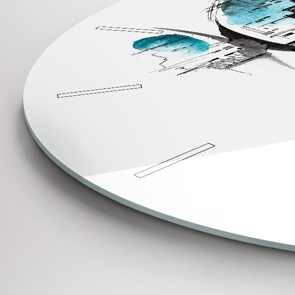 Kerek fali üvegóra Város szemüvegben