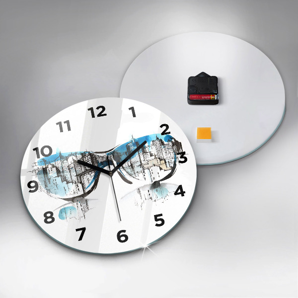 Kerek fali üvegóra Város szemüvegben