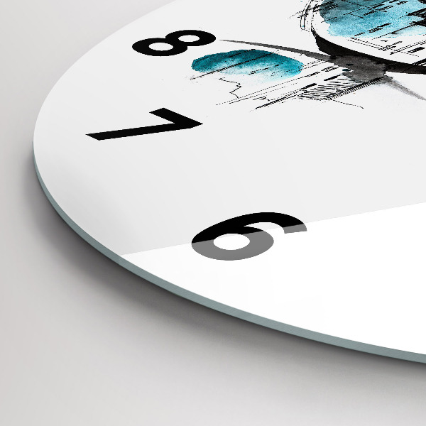 Kerek fali üvegóra Város szemüvegben