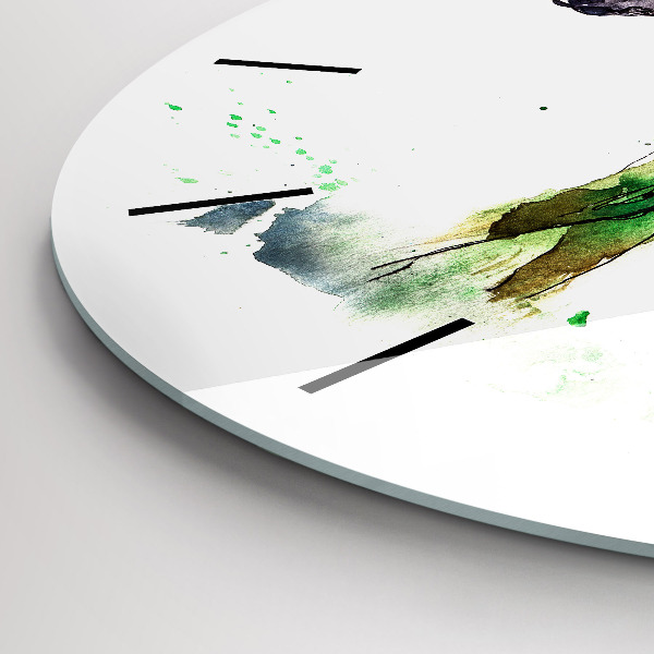 Kerek fali üvegóra Jávorszarvas és hegyi táj