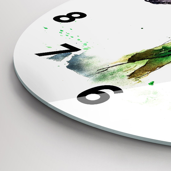 Kerek fali üvegóra Jávorszarvas és hegyi táj