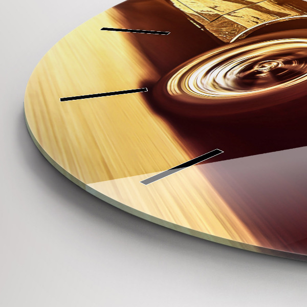 Kerek fali üvegóra Klasszikus régi autó