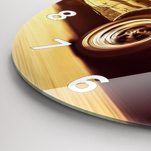 Kerek fali üvegóra Klasszikus régi autó