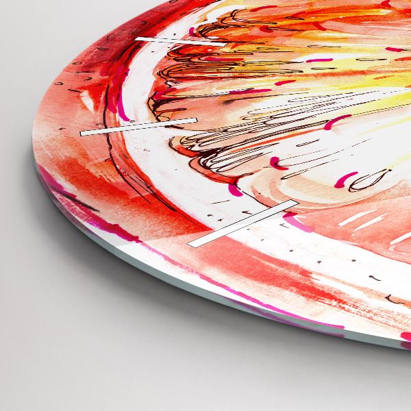 Kerek fali üvegóra Narancssárgára festve