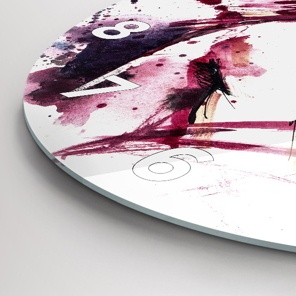 Kerek fali üvegóra Szerelmesek absztrakció