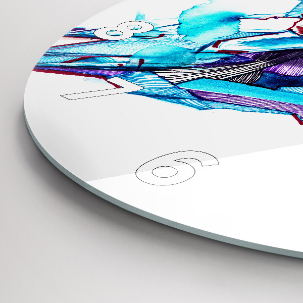 Kerek fali üvegóra Síelő