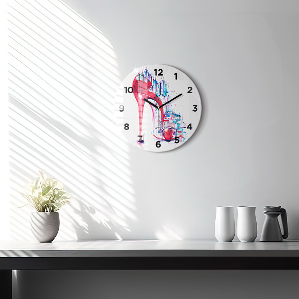 Kerek fali üvegóra Piros sarkú