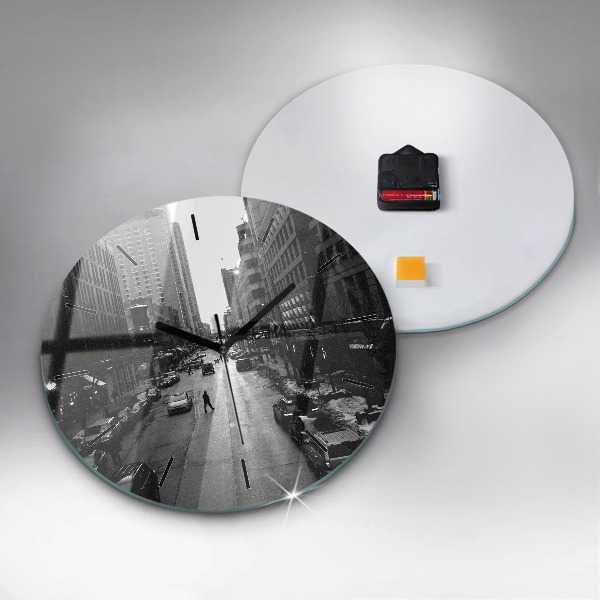 Kerek fali üvegóra Chicago City Streets
