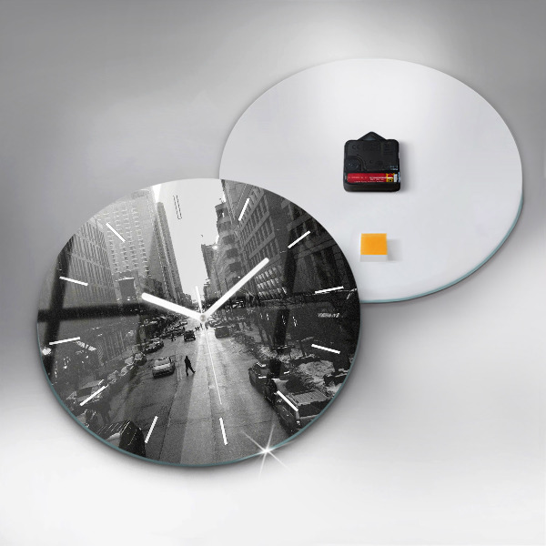 Kerek fali üvegóra Chicago City Streets
