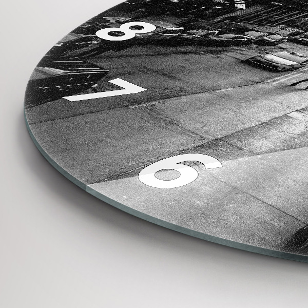 Kerek fali üvegóra Chicago City Streets