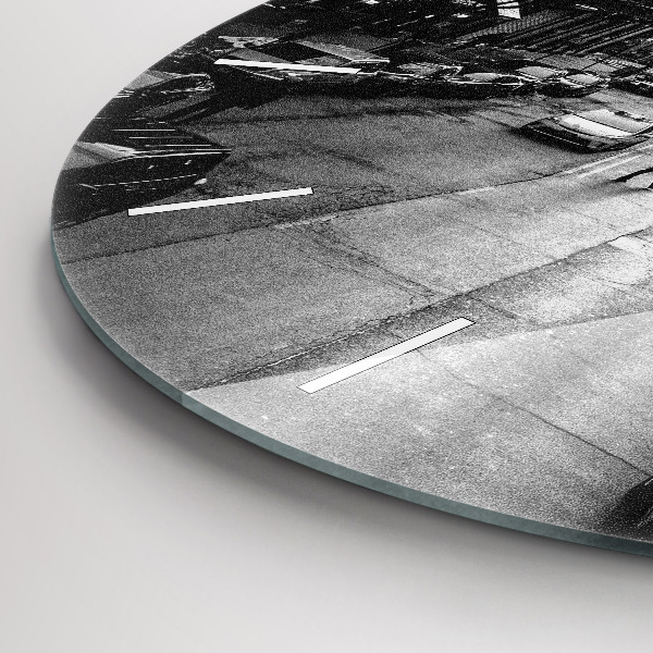 Kerek fali üvegóra Chicago City Streets