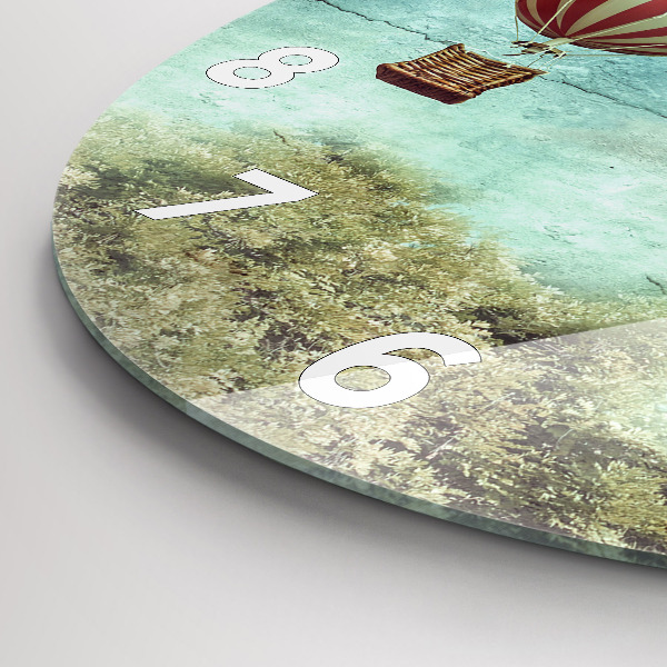 Kerek fali üvegóra Festett léggömbök