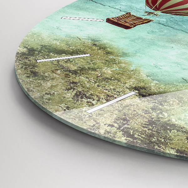 Kerek fali üvegóra Festett léggömbök