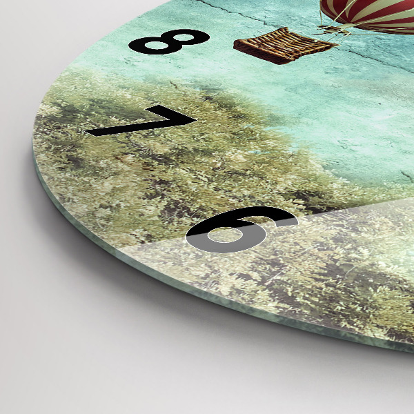 Kerek fali üvegóra Festett léggömbök